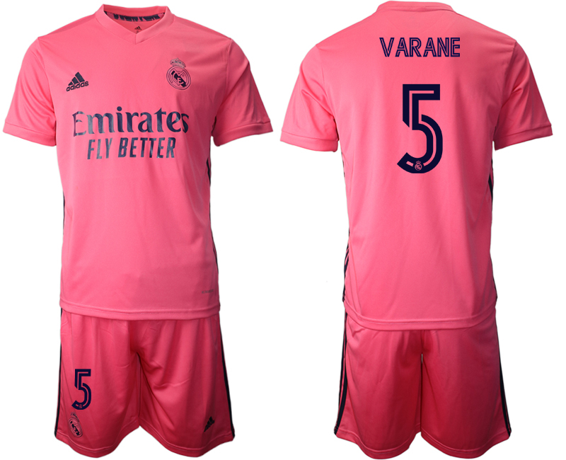 Men 2020-2021 club Real Madrid away #5 pink Soccer Jerseys1
